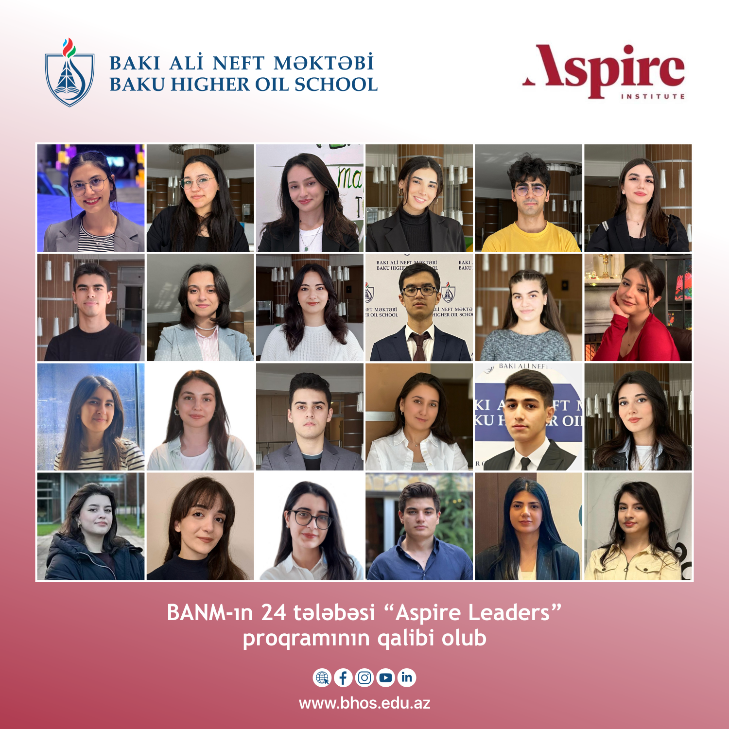 BANM-ın 24 tələbəsi “Aspire Leaders” proqramının qalibi olub