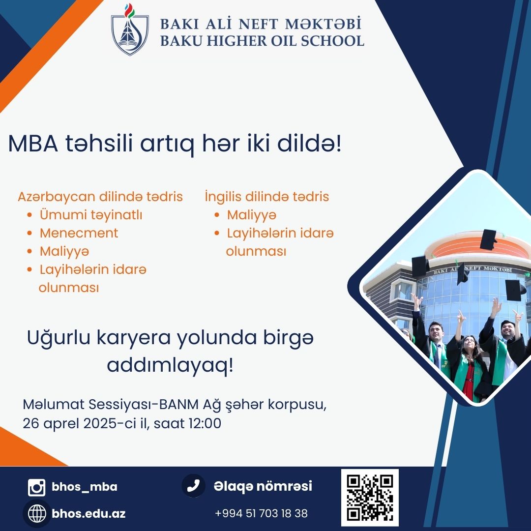 BANM MBA mərkəzi Azərbaycan dilində də tədrisə başlayır