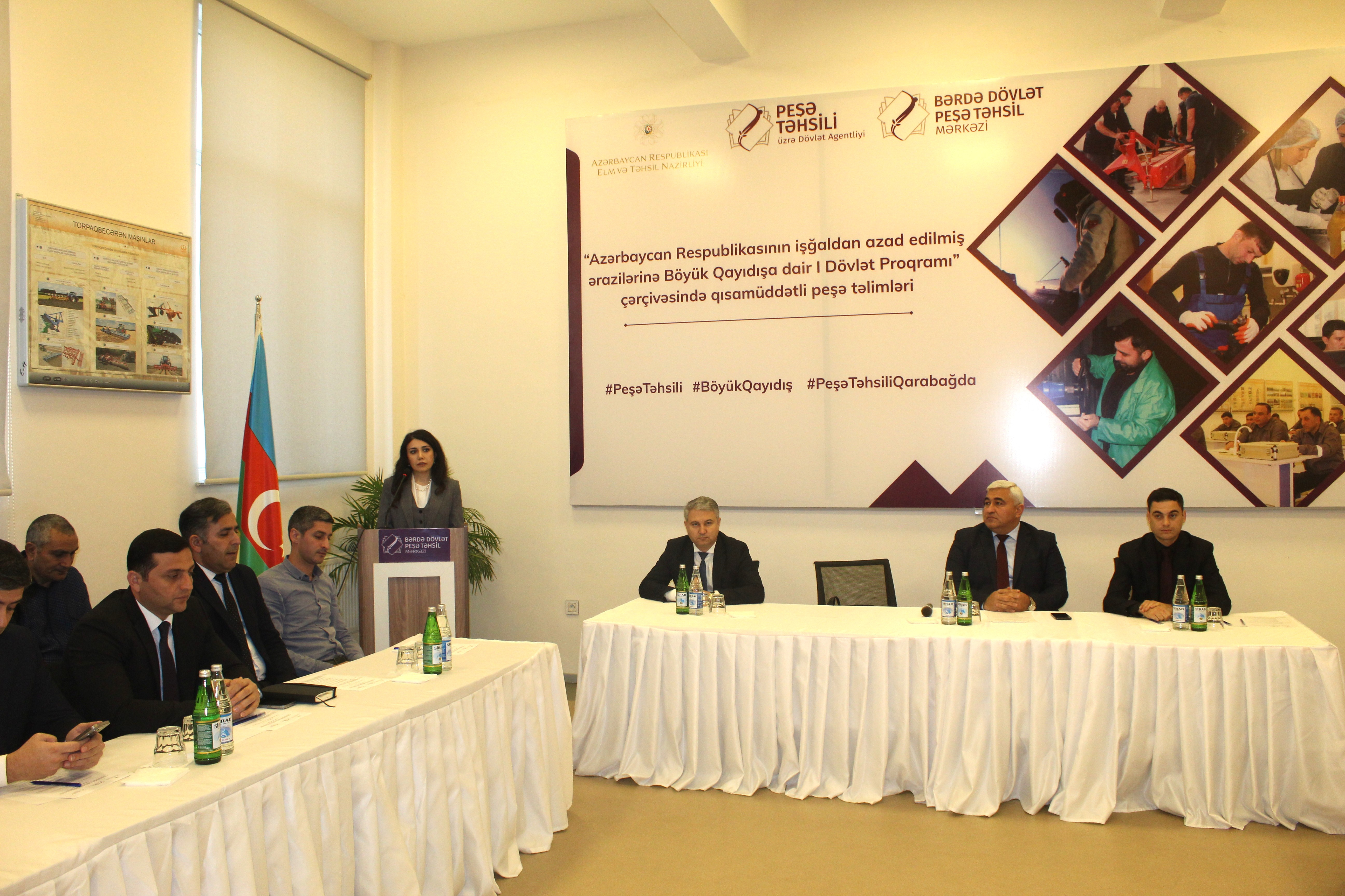 Bərdə peşə mərkəzində qısamüddətli təlimlərin məzunları təltif edilib